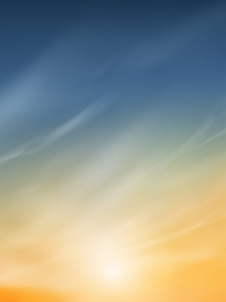 Sunset Sky with cloud in Blue,Orange,Yellow colour Background